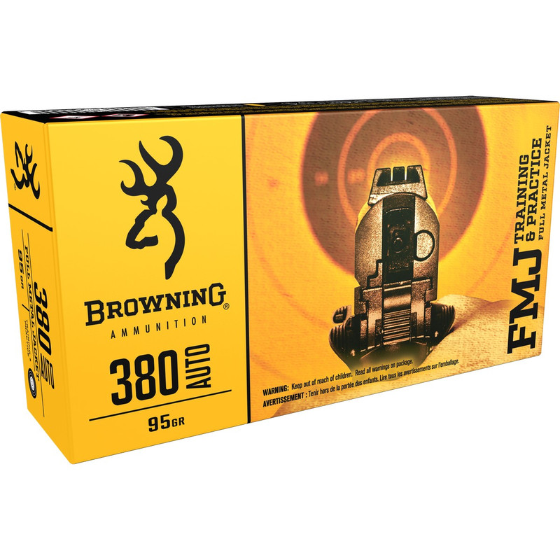 Browning Training & Practice 380 ACP 95 Grain FMJ 50 Rd